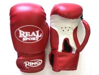 Перчатки для кикбоксинга REALSPORT RS112 12 унций, красный